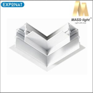 Konektor za tračnu rasvjetu MASS-light Magnetic "L" ugradni bijeli