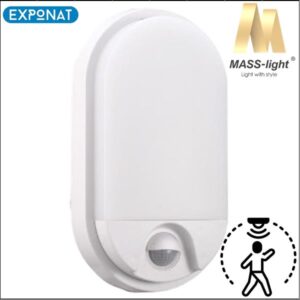 Vanjska zidna LED svjetiljka sa senzorom MASS-light ST72A 4000K bijela