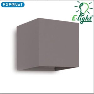 Vanjska zidna LED svjetiljka E-light SQ 6W 4000K siva