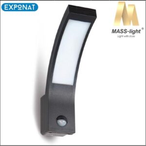Vanjska zidna LED svjetiljka sa senzorom MASS-light ST53 4000K crna