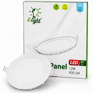 LED panel E-light 12W okrugli ugradni 6500K