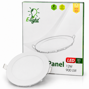 LED panel E-light 12W okrugli ugradni 3000K