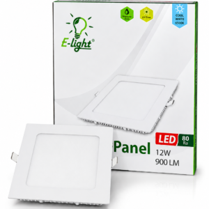 LED panel E-light 12W kvadratni ugradni 6500K