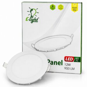 LED panel E-light 12W okrugli ugradni 4000K