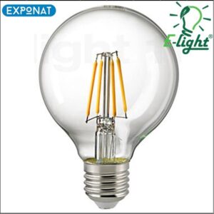 LED žarulja E-light filament G80 6W E27 3000K