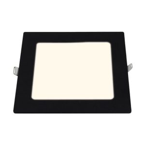 LED panel E-light 12W kvadratni ugradni 4000K crni