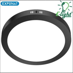 LED panel E-light 24W okrugli nadgradni 3000K crni