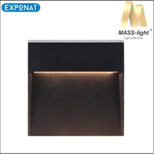 Vanjska zidna LED svjetiljka MASS-light Mendel ML-4501 kvadratna crna