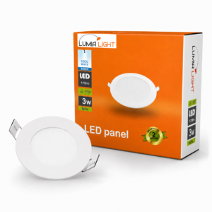 LED panel Lumia light 3W 6500K okrugli ugradni